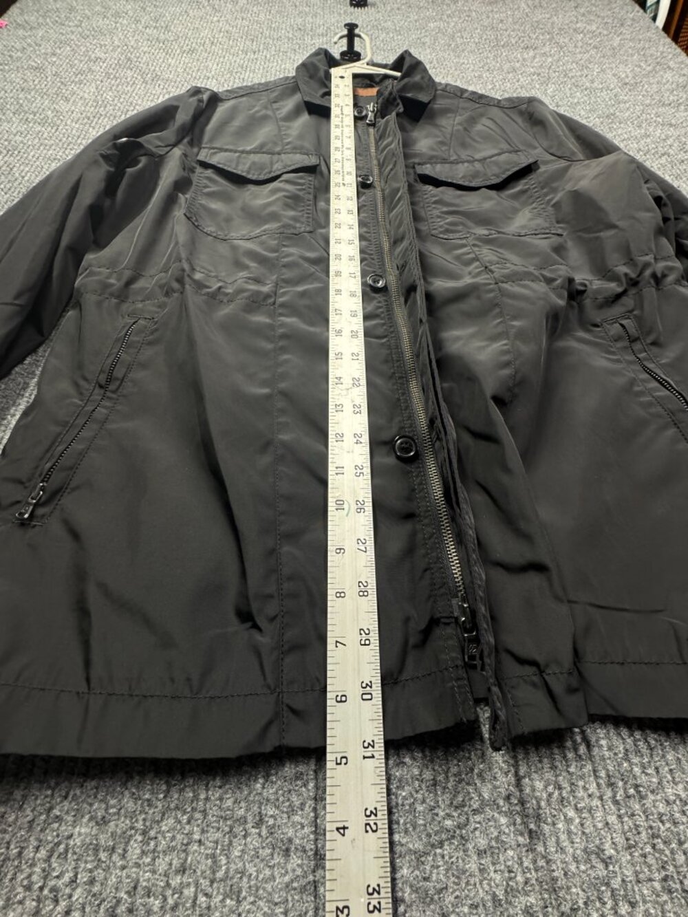 Perry Ellis Men's Size Large Black Lightweight Lined Rain Coat Jacket - Picture 4 of 16